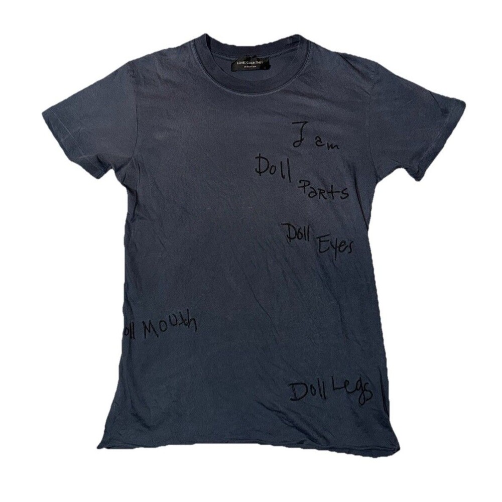 Love, Courtney by Nasty Gal Doll Parts Lyric T-Shirt Size Small Courtney Love